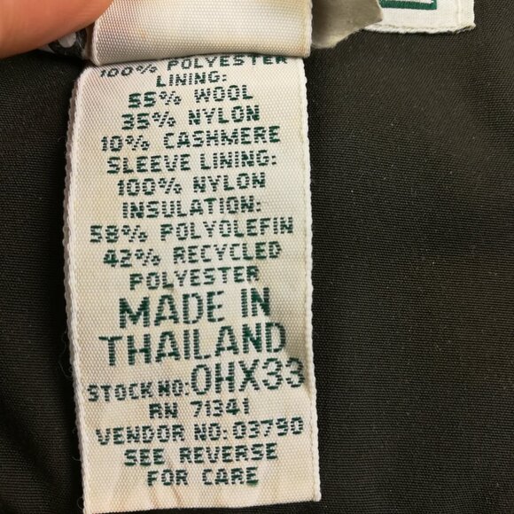 Vintage LL Bean Jacket Chore Barn Wool Cashmere Flannel Blanket Lined Mens Large - Picture 5 of 10